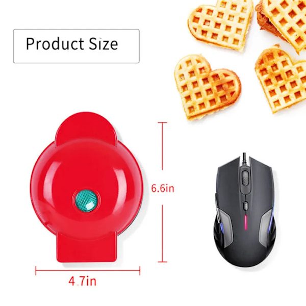 Mini Elektrisk Vafler Boble Egg kake Ovn Frokost Kjærlighet Hjerte Shaped Vaffel