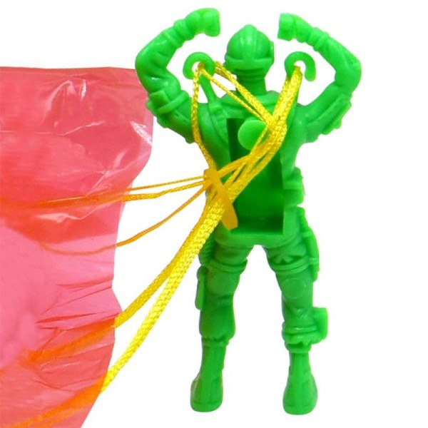 1stk plastik udkast faldskærm legetøj udendørs soldat hånd kaste faldskærm legetøj