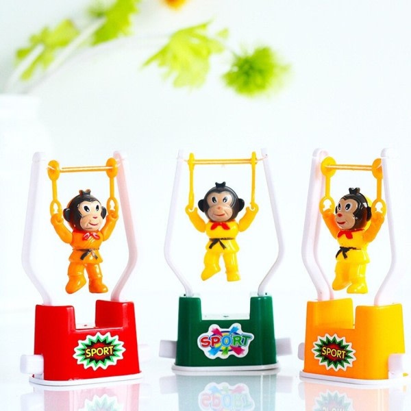 Funny Wind Up Legetøj Novelty Abe Somersaults Clockwork Legetøj Gymnastik Spil til børn