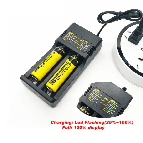 Batteri Oplader Indgang Kabel Dobbelt Universal Batteri Opladning