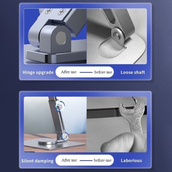 Legering Sklidende stang tilbagetrækbar foldbar tablet stander holder