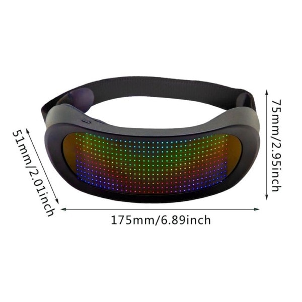 Led briller Bluetooth DIY Luminous Rave Party briller Festival Solbriller Gafas Led Electronic Shining Blass