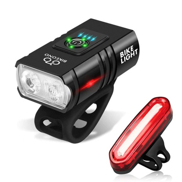 Cykel Lätt T6 LED Främre USB Uppladdningsbar MTB Mountain Cykel Lampa