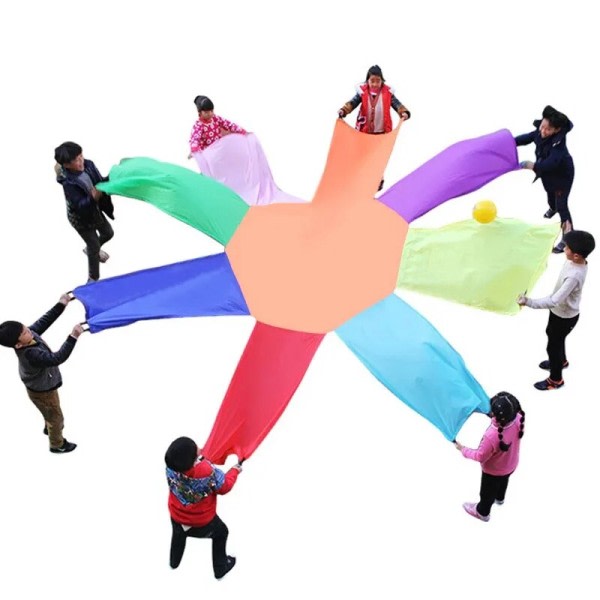 Utendørs lek leker for barn stor regnbue fallskjerm fysisk trening leke