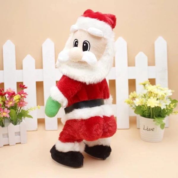 Dans Jultomte Musikal Elektrisk Twerk Sång Dans tomten Klausel höft shake Figur Twisted Hip Toys