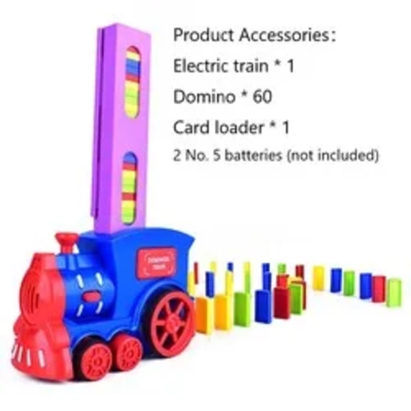 Automatisk Legging Domino Tog Elektrisk Bil Klosser Klosser Kreativt Spill Intelligence Educational DIY Leetøy