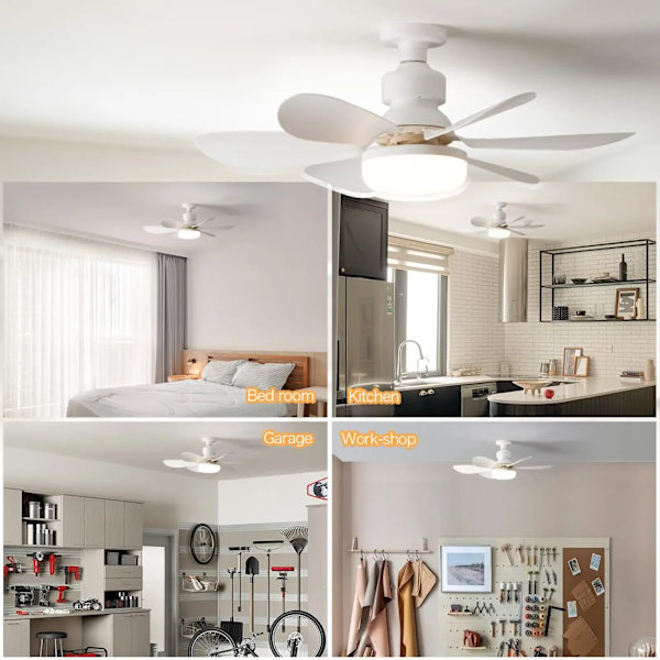 LED 30W katto tuuletin valo E27 kaukosäätimellä himmennykseen