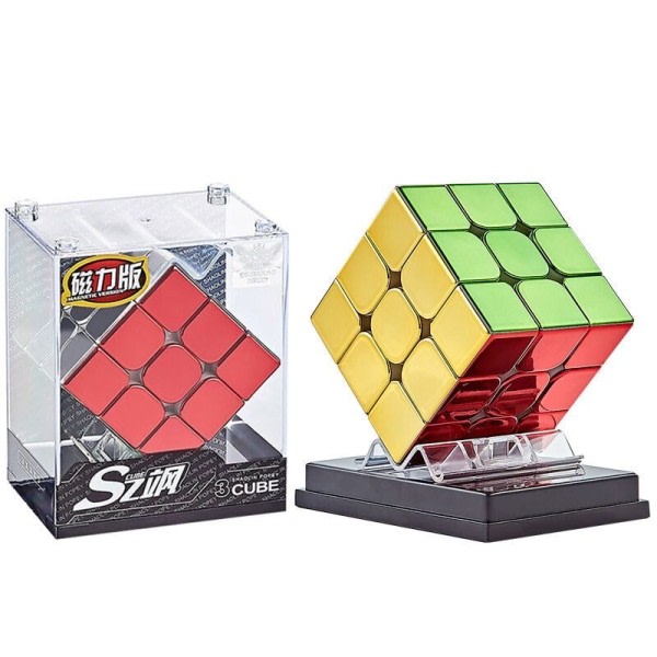 Magnetisk Speed Cube 3x3x3 Plating Magic Fidget Cube Leker
