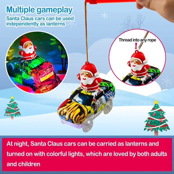 Jul Dinosaur Legetøj Create A Dinosaur World Road Race-Flexible Track Santa Claus Bil