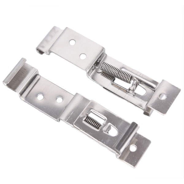2 STK Rektangulær Bil Licens Plade Fjeder Belastet Rustfrit Stål Bracket Biler Ramme Holder klemmer