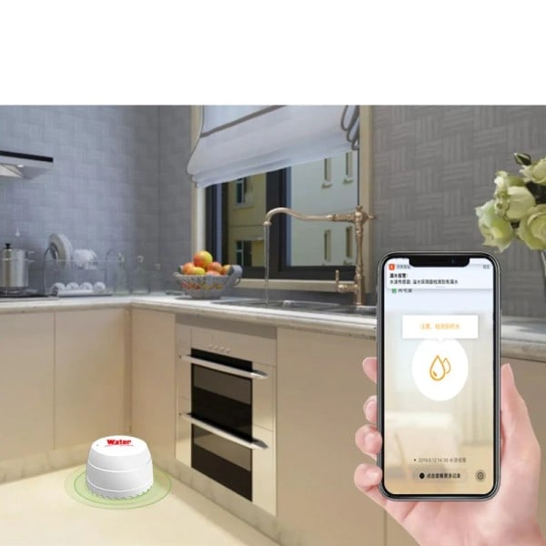 WiFi Vann Sensor Tuya Lekkasje Detektor Lyd Alarm Lekkasje flom Alarm Overflow APP Kontroll Smart Hjem Sikkerhet Alarm