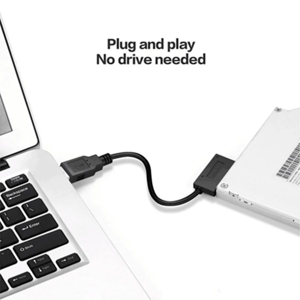 Mini Sata II 7+6 13Pin Adapter Omvandlare Kabel För Laptop CD/DVD ROM Slimline Drive Converter