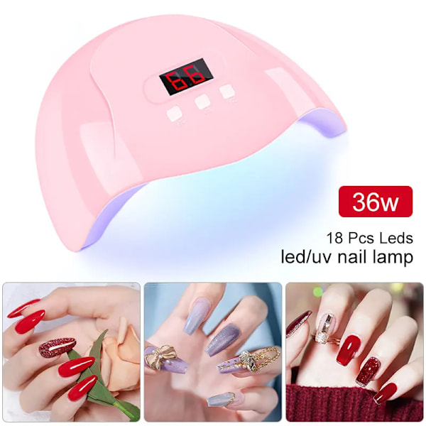 Kuuma kynsi kuivausrumpu kone kannettava USB kaapeli kotikäyttö kynsi lamppu kuivaukseen kovettuva kynnet lakka 18kpl helmillä UV LED lamppu
