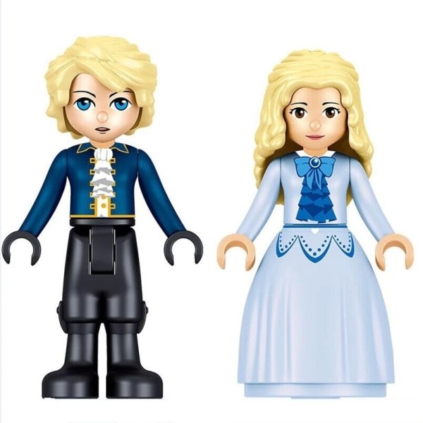 Slott vogn Gjør-det-selv modell Bygge blokker med figurer klosser sett leker jenter jule gaver