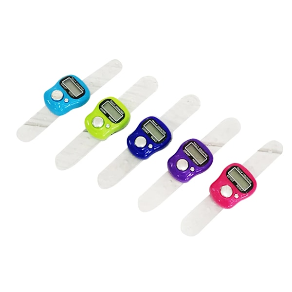 1 del tilfeldig farge Mini Finger Telleverk LCD Elektrisk Digital Display Med Lys Teller Teller