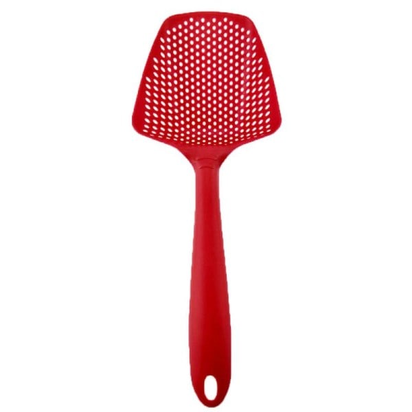 Bærbar Nylon Køkken Suppe Ske Sine Farverig Slev Anti-skoldning Skimmer Fry Mad Mesh Handy Filter Disk