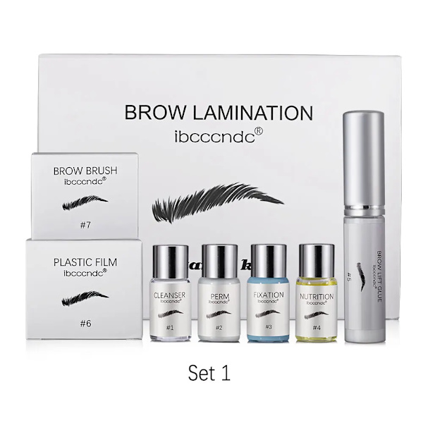 Brow Lamination Kit Øjenbryn Lifting Perming Lotion Kit Med Brush Cling Flim Tools
