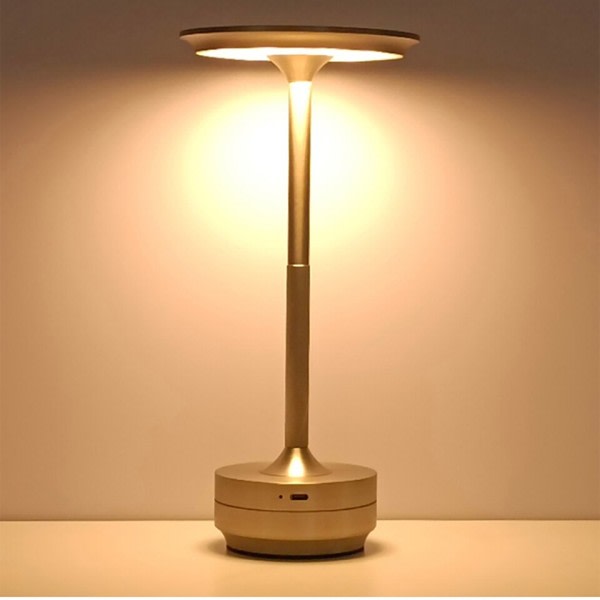 Bord lampe for soverom Oppladbar LED touch bryter skrivebord lampe