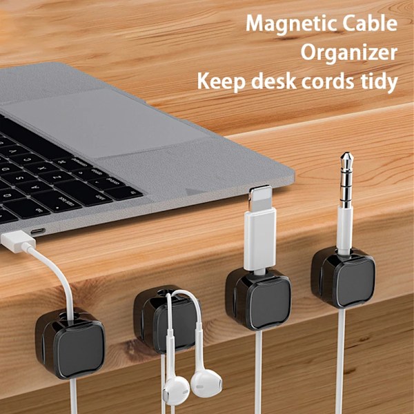 Magnetisk telefon kabel clips kabel glat justerbar ledning holder under skrivebord kabel ledning wire holder kabel organisator holder