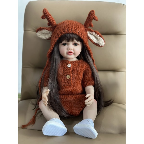 Genfødt Dukker Realistisk Fuld Silicone Baby Bebe Nyfødt Pige Dukke Prinsesse Småbørn Legetøj