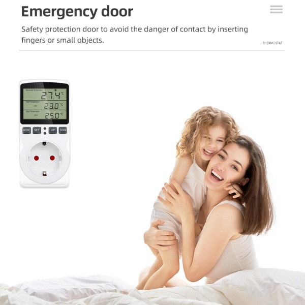 Timer Socket Digital Termostat 220v Temperatur Kontroller Køling Opvarmning Temperatur Sensor