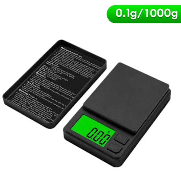 Lomme vekt 1000g X 0,01g - Digital Bakgrunnsbelyst LCD Mini vekt