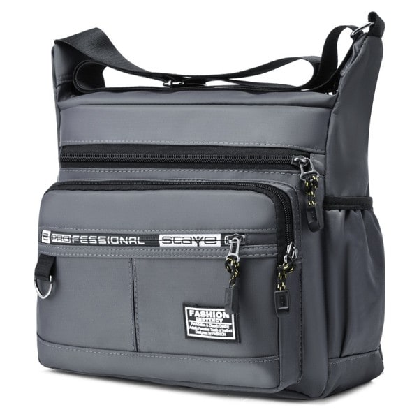 Mænd Single Skulder tasker Casual Crossbody Taske Vandtæt Mænd Forretning Udendørs Rejse Ensfarvet Lynlås Messenger tasker