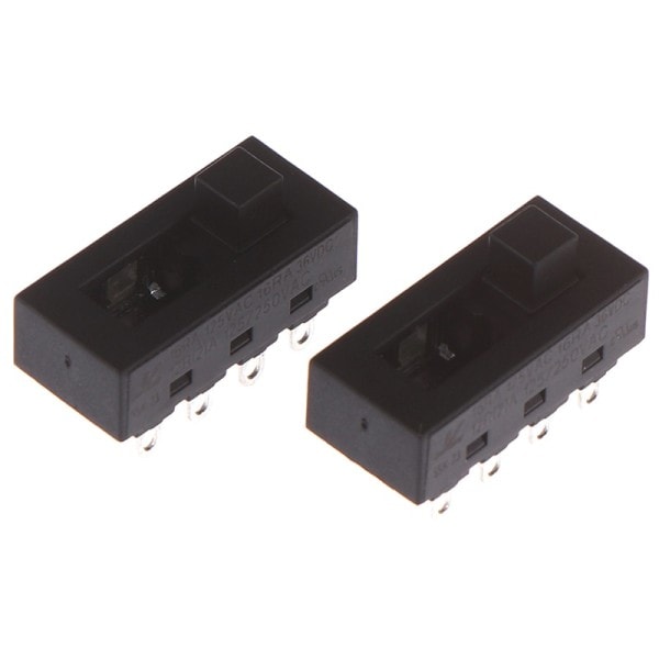 2 Pcst Svart 12A 250V 3 Position 8 Pin Toggle Slide Switchar