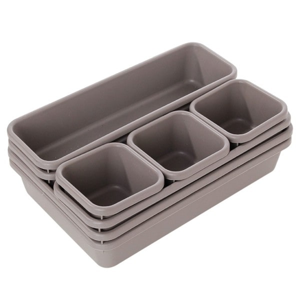 Justerbar skuffe arrangør æske bakker makeup kosmetik diverse deler holder køkken badeværelse skab boks