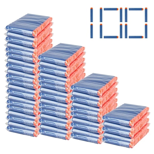 100 bitar Dart För Nerf Solid hårt huvud 7,2cm Refill Dart Leksak pistol kulor
