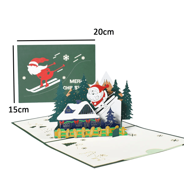 5 Pakke Blandede Designs Jule Pop Up Kort Bulk til Jule Nyt År Gave 3D Lønskning kort