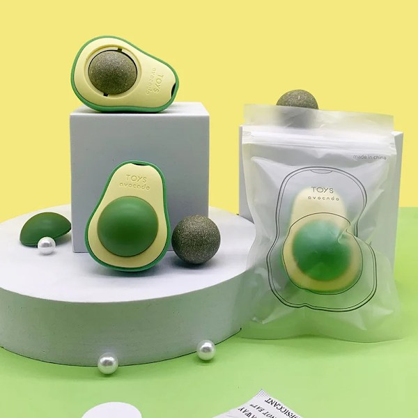 Avokado Shape Katt Leksaker Gatos Kattmynta Mint Interactive Ball Maskotas Husdjur Tillbehör