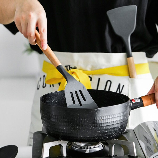 Madlavning værktøj sæt  Ikke-giftig madlavning bagning køkken værktøj redskaber silikone skovl ske skraber børste
