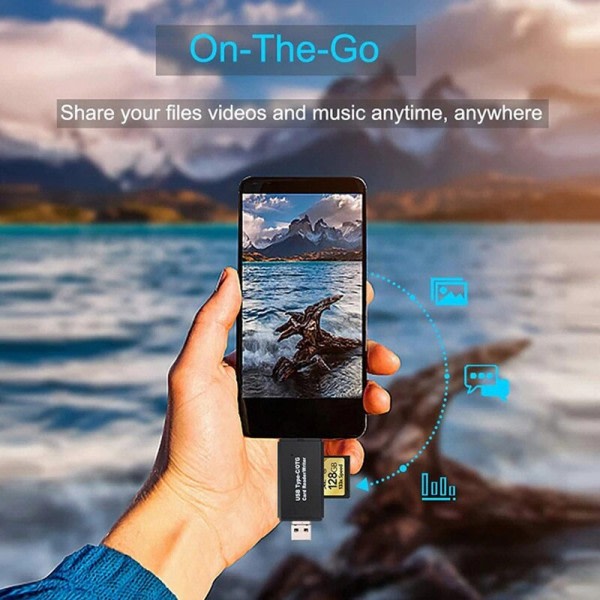 Dual Use Typec Multifunctional All InOne OTG Card Reader Mini TF Camera SD Card