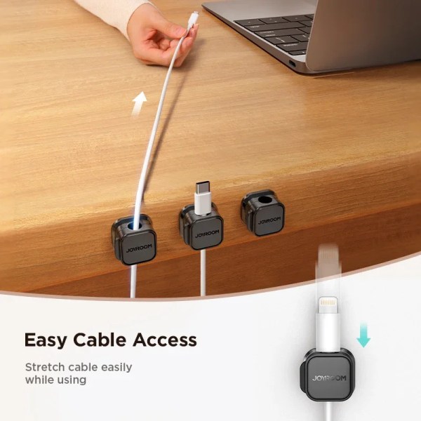 Magnetisk kabel clips kabel glat justerbar ledning holder under skrivebord kabel styring wire holder kabel organizer