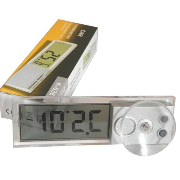 LCD Digital Termometer Auto Fönster Utomhus Energibesparande Mätare Smart Digital Display Temperatur