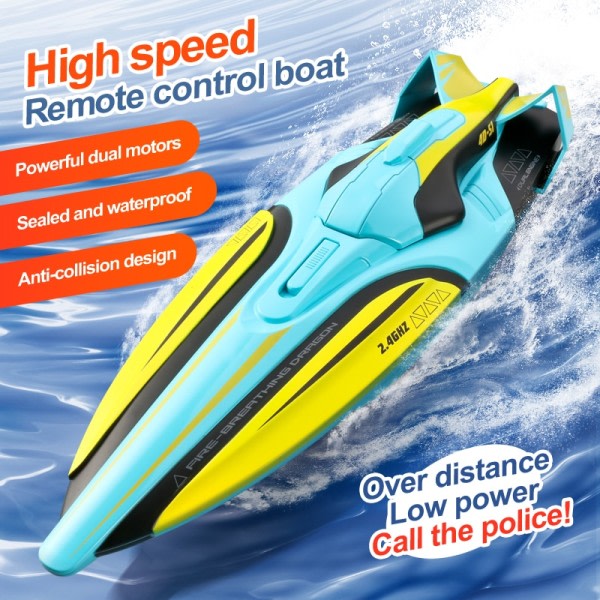 RC Båd Trådløs Elektrisk Lang Endurance Højhastighed Racing Båd 2.4G Speedbåd Vand Model Børn Legetøj