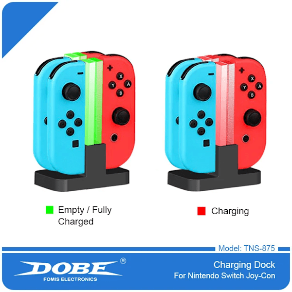 4 In 1 LED Laddare Ställ Dock Station Indikator För Nintendo Switch