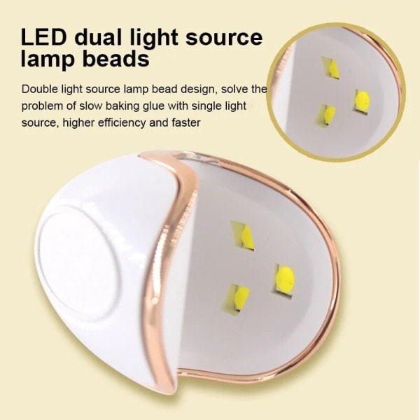Kannettava UV jää lamppu kuivaukseen geeli kiillotusaine kannettava 6W Q6 LED lamppu kynsien kuivain