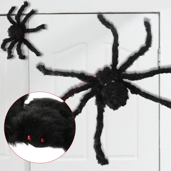 Kauhu Jättiläinen Musta Pehmo Hämähäkki Halloween juhlat koristelu rekvisiitta Lapset Lapset lelut