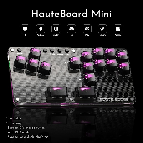 Fightstick Hitbox Leverless Controller Mini Stickless Arcade Stick For PC /Ps3/ Ps4 /Switch