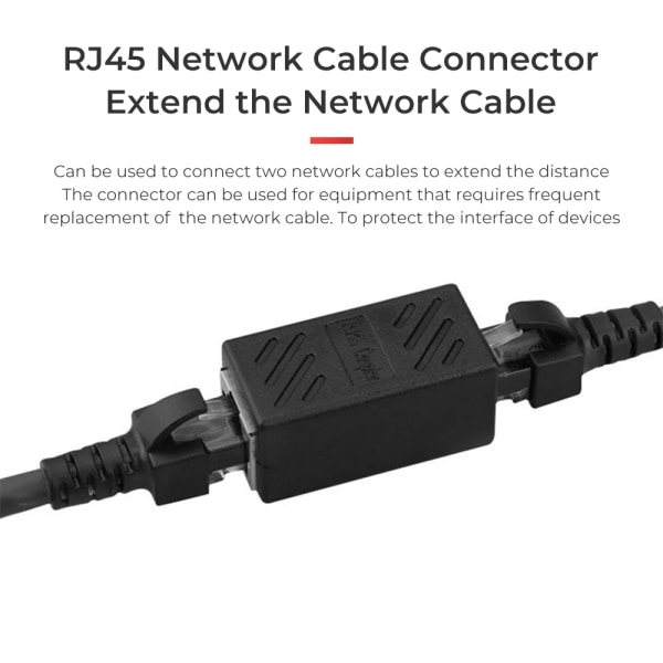 2 delar RJ45 kontakt Nätverk förlängare Ethernet Kabel RJ45 förlängare adapter Gigabit gränssnitt hona till kvinna nätverk kontakt