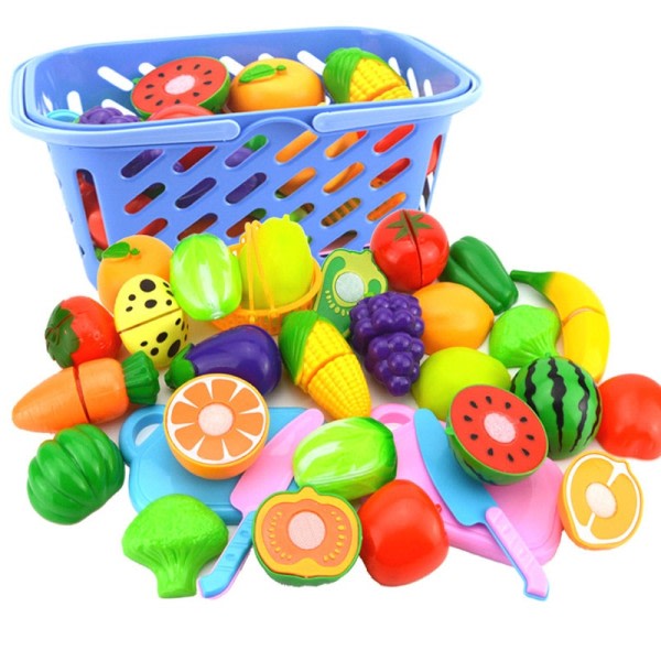 23 stykker Letsom Lekesett Kutt Frukt Grønnsaker barn Kjøkken Leker Barn Leke Hus leke