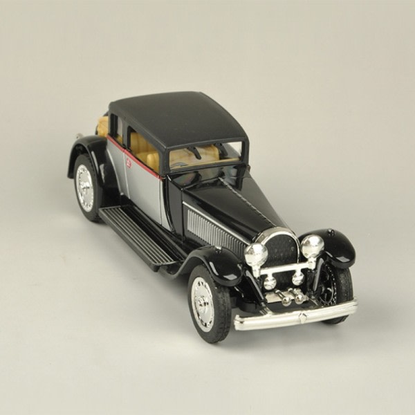 Vintage Bugatti bil modell lyd og lys legering trekk tilbake blinkende klassisk vintage kollektiv musikk bil leketøy