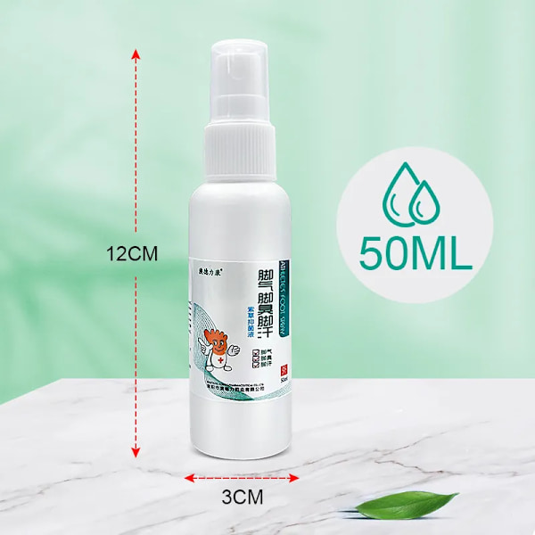 Urte Athlet Fod Anti-svampe Spray Fjern Fod Lugt Beriberi Kløe Fod Pleje Reparation Tå