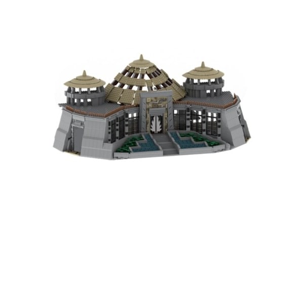 Jurassic Visitor Center Building Blocks Kit Dinosaur Paradise Architecture Assemble Brick Mall  Puzzle Toy