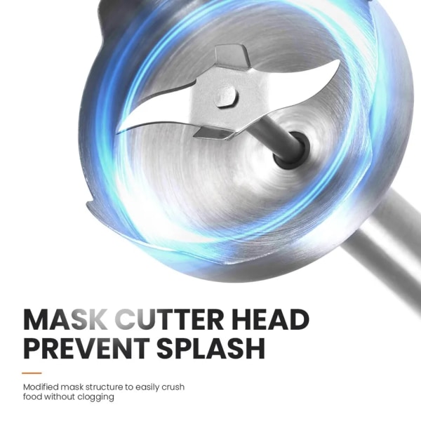 Hånd Immersion Blender 1000W Kraftfuld 4-i-1 rustfrit stål pind mad mixer
