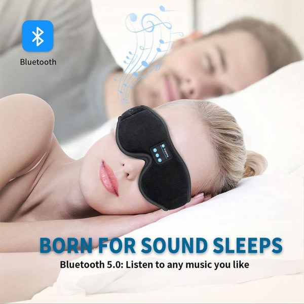 Maski nukkumiseen kuulokkeet Bluetooth 3D silmä naamio musiikki toisto nukkuu kuulokkeet