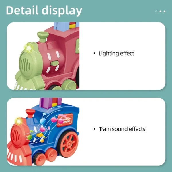 Automaattinen asennus Domino juna sähkö auto tiili lohkot sarja luova peli äly opetus tee-se-itse lelu