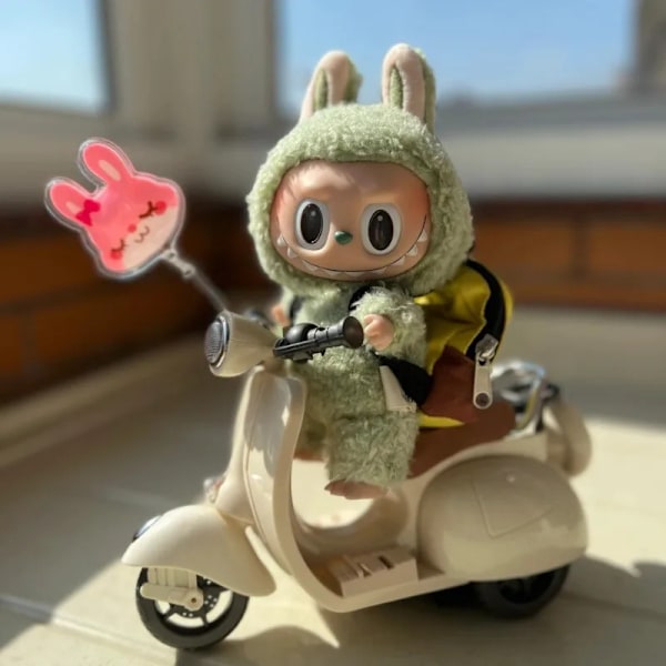 Labubu Docka Mini Elektrisk Motorcykel,labubu Docktillbehör